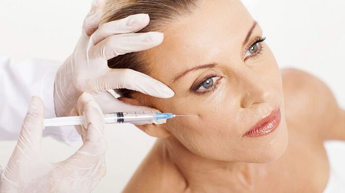 Facial skin rejuvenation by injection